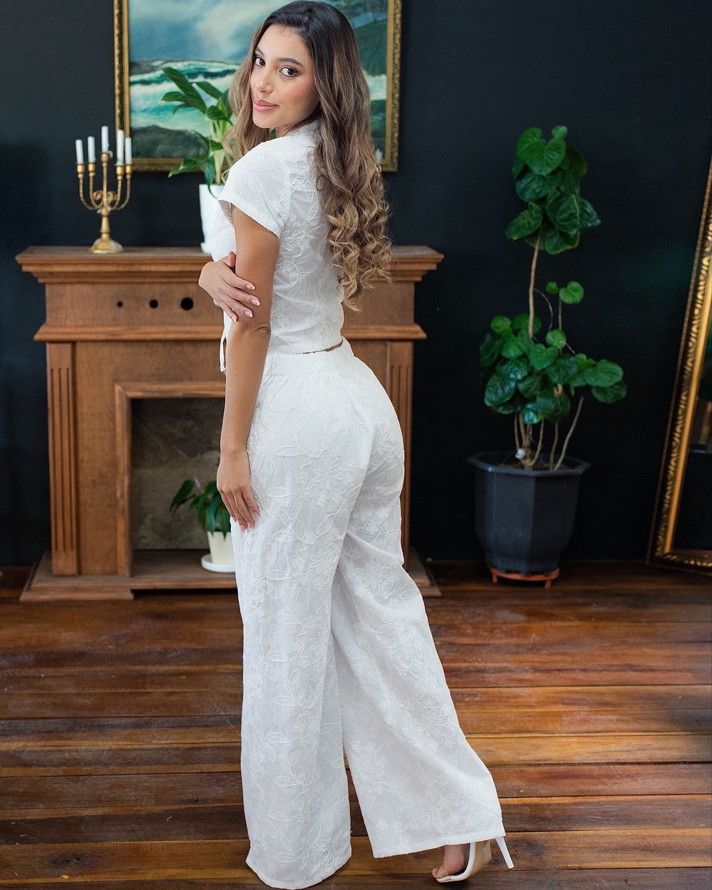 Pantalón Culotte Bordado