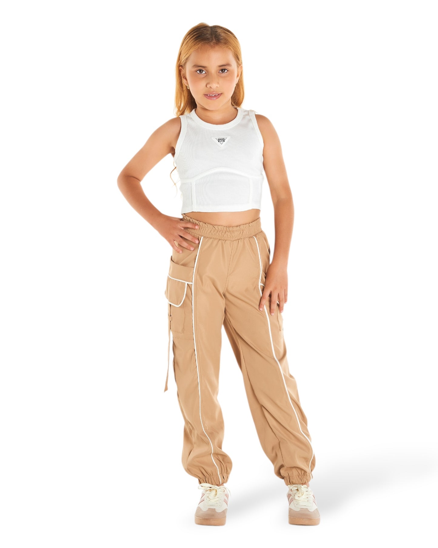 Conjunto pantalón cargo niña