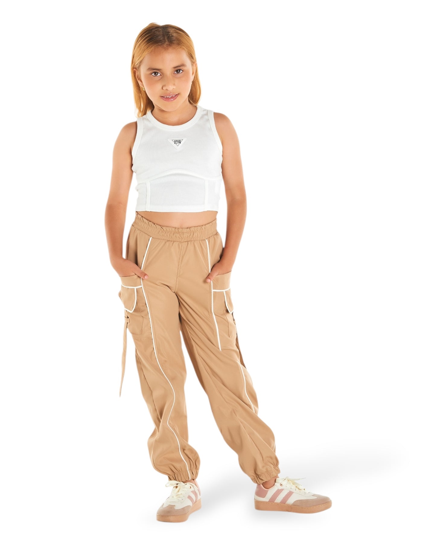 Conjunto pantalón cargo niña