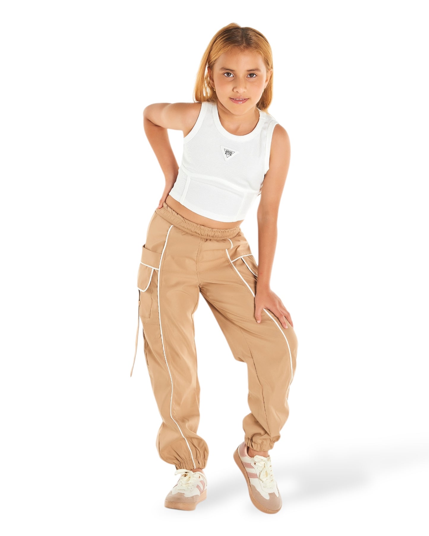 Conjunto pantalón cargo niña