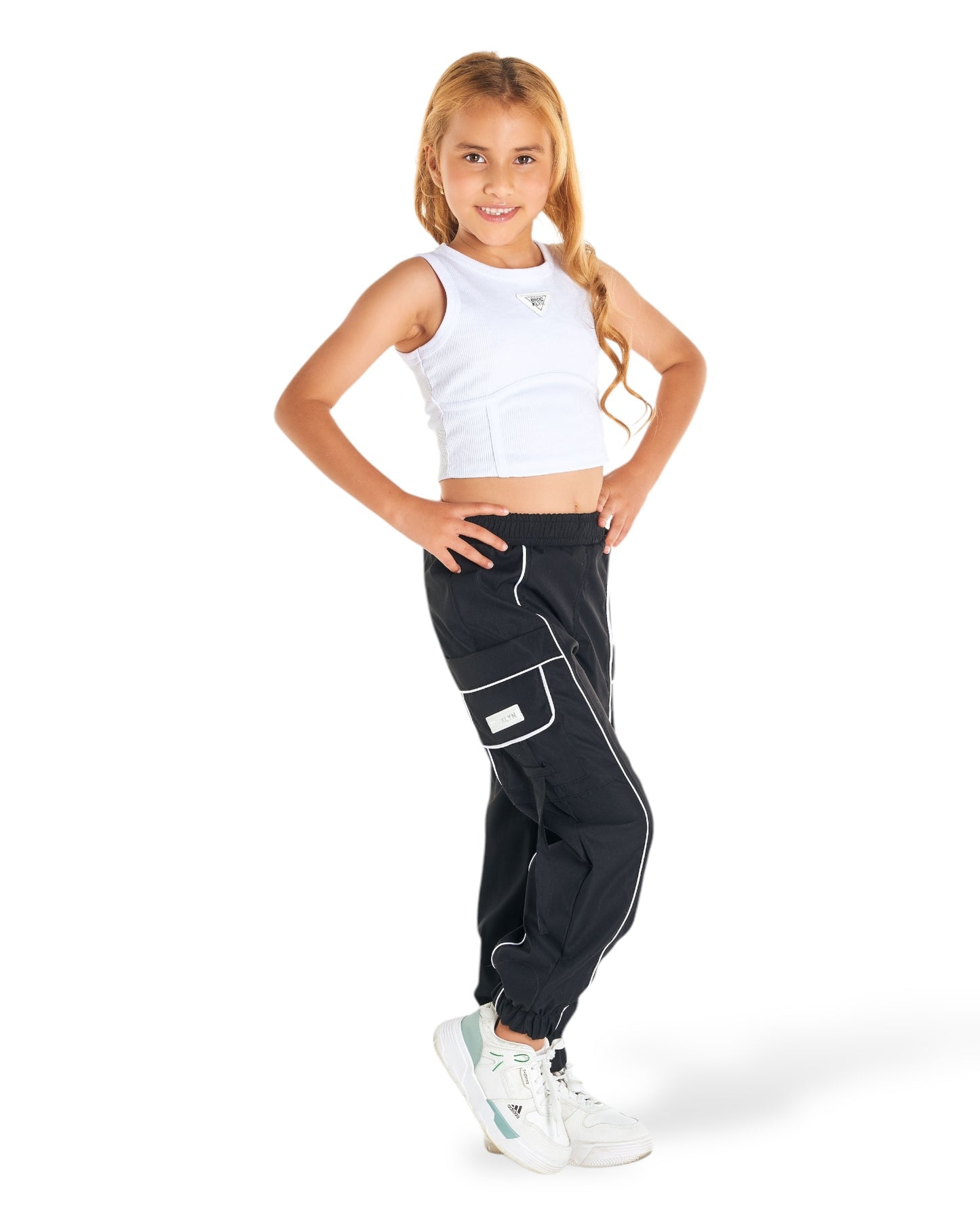 Conjunto pantalón cargo niña