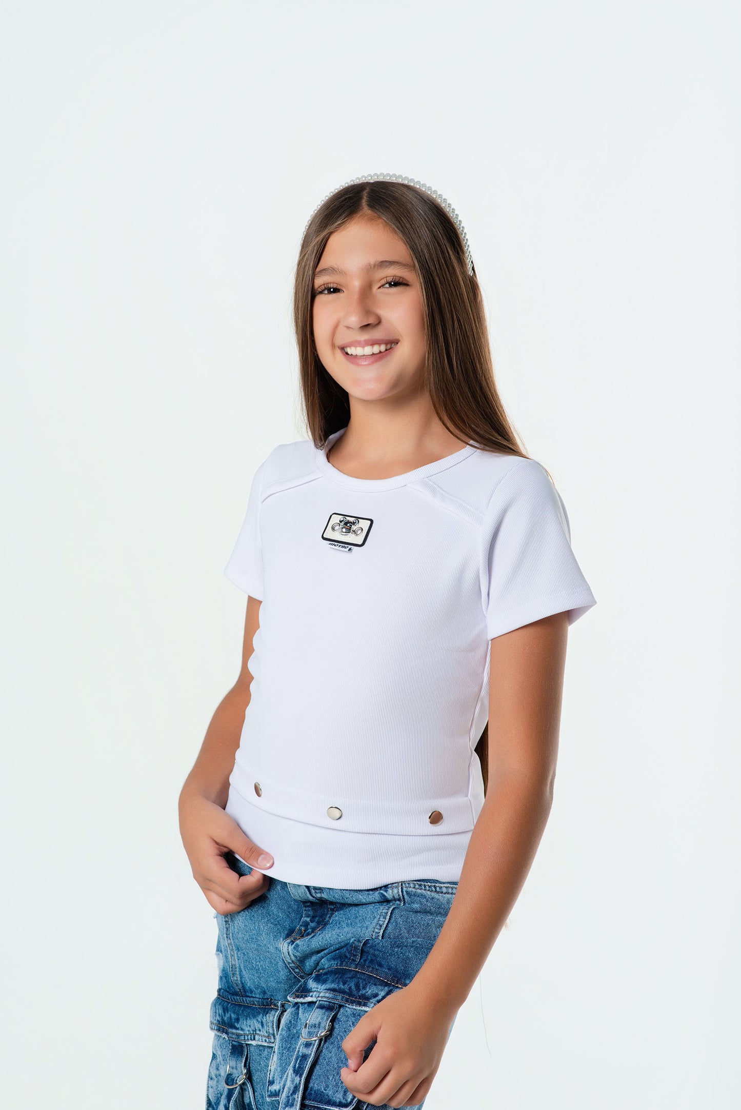Blusa Teens con Broches