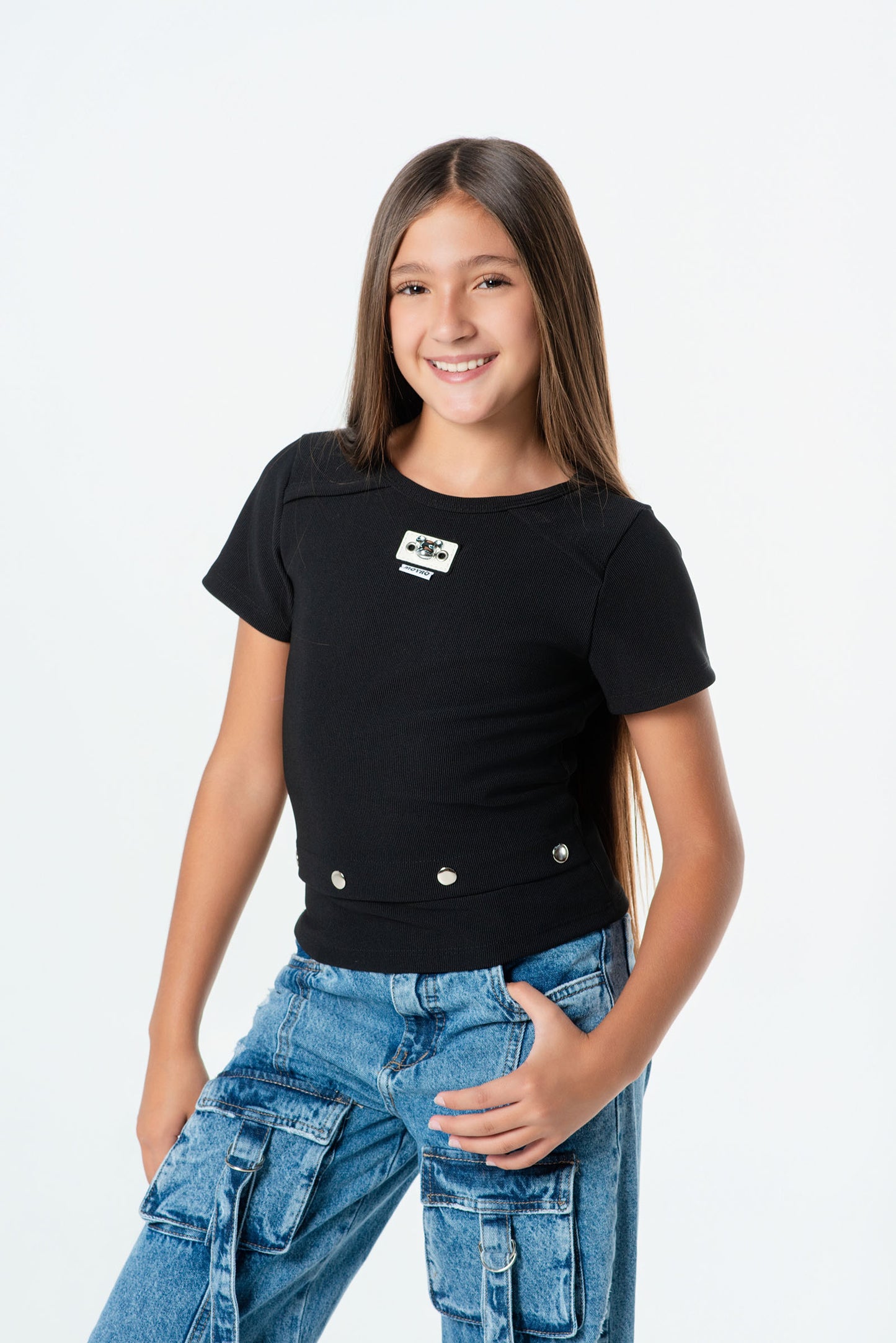Blusa Teens con Broches