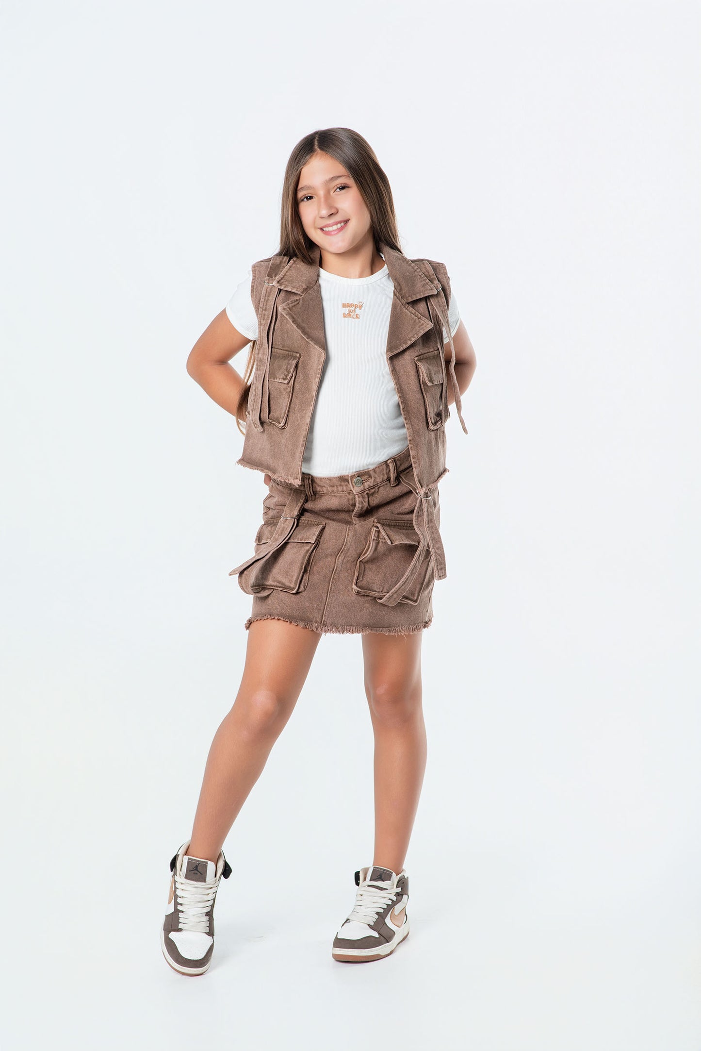 Conjunto falda con chaleco Froster – Teens