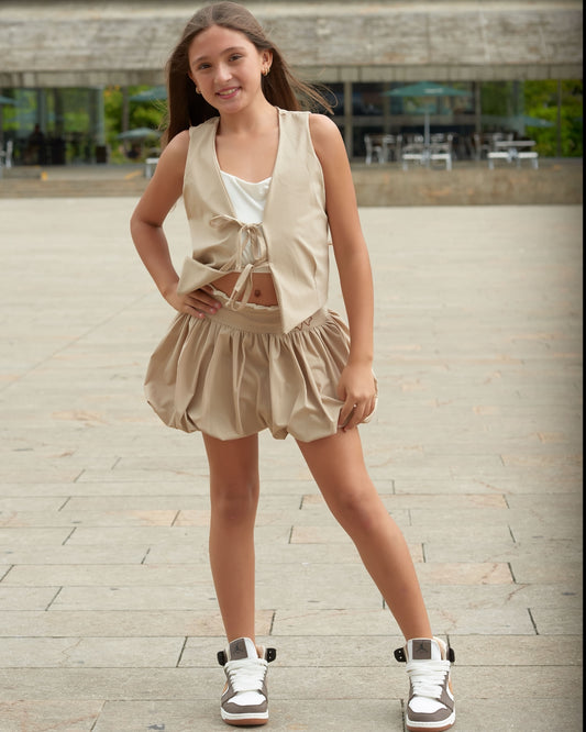 Conjunto Falda Globo con Moño