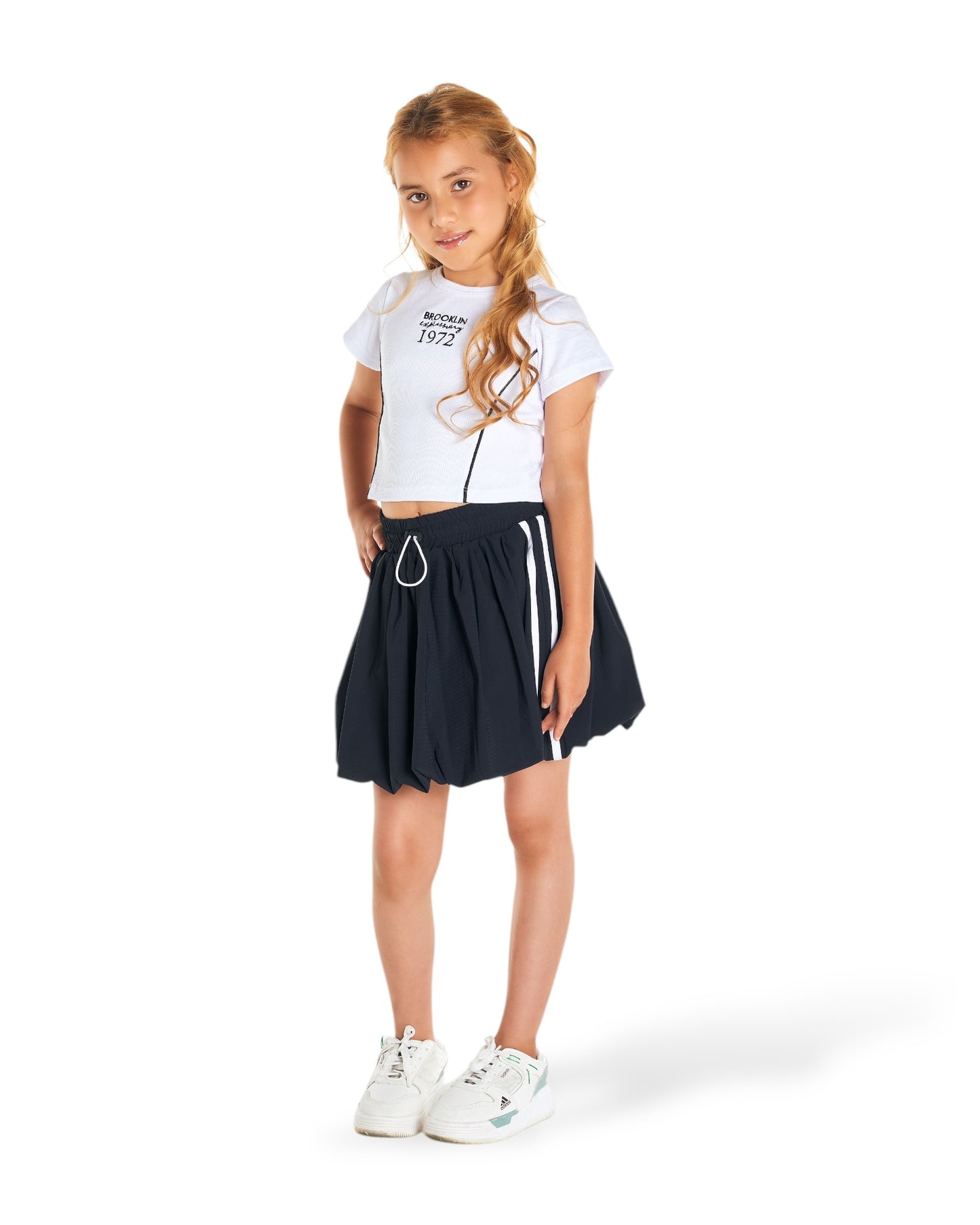 Conjunto falda globo negra