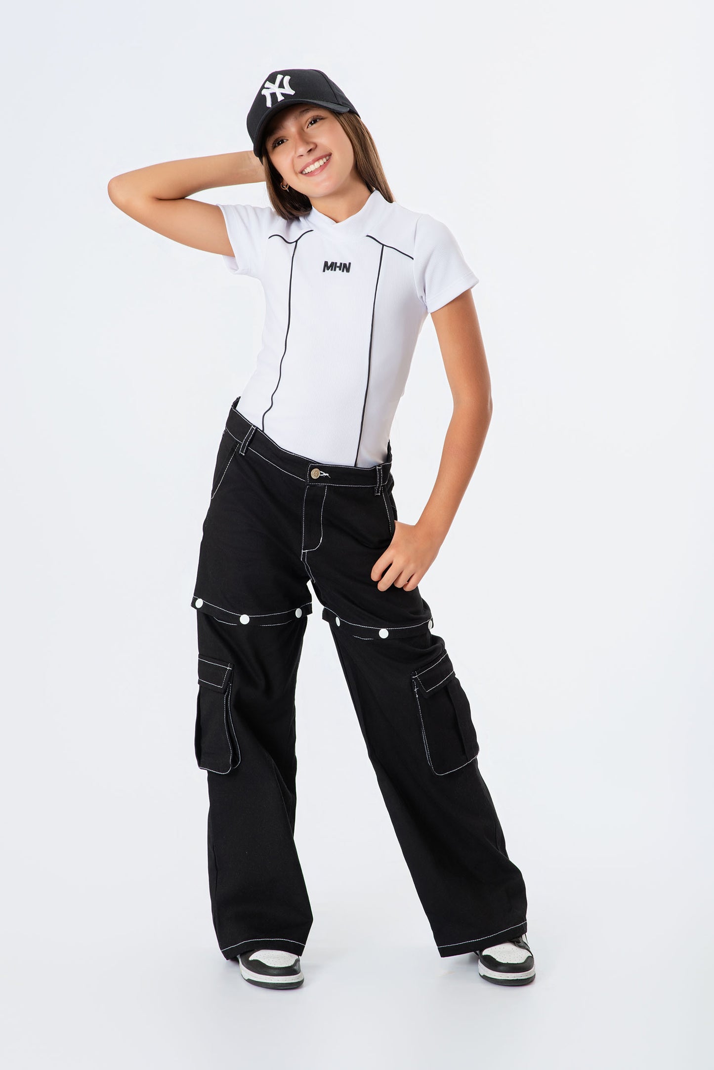Conjunto pantalón convertible a short para niña