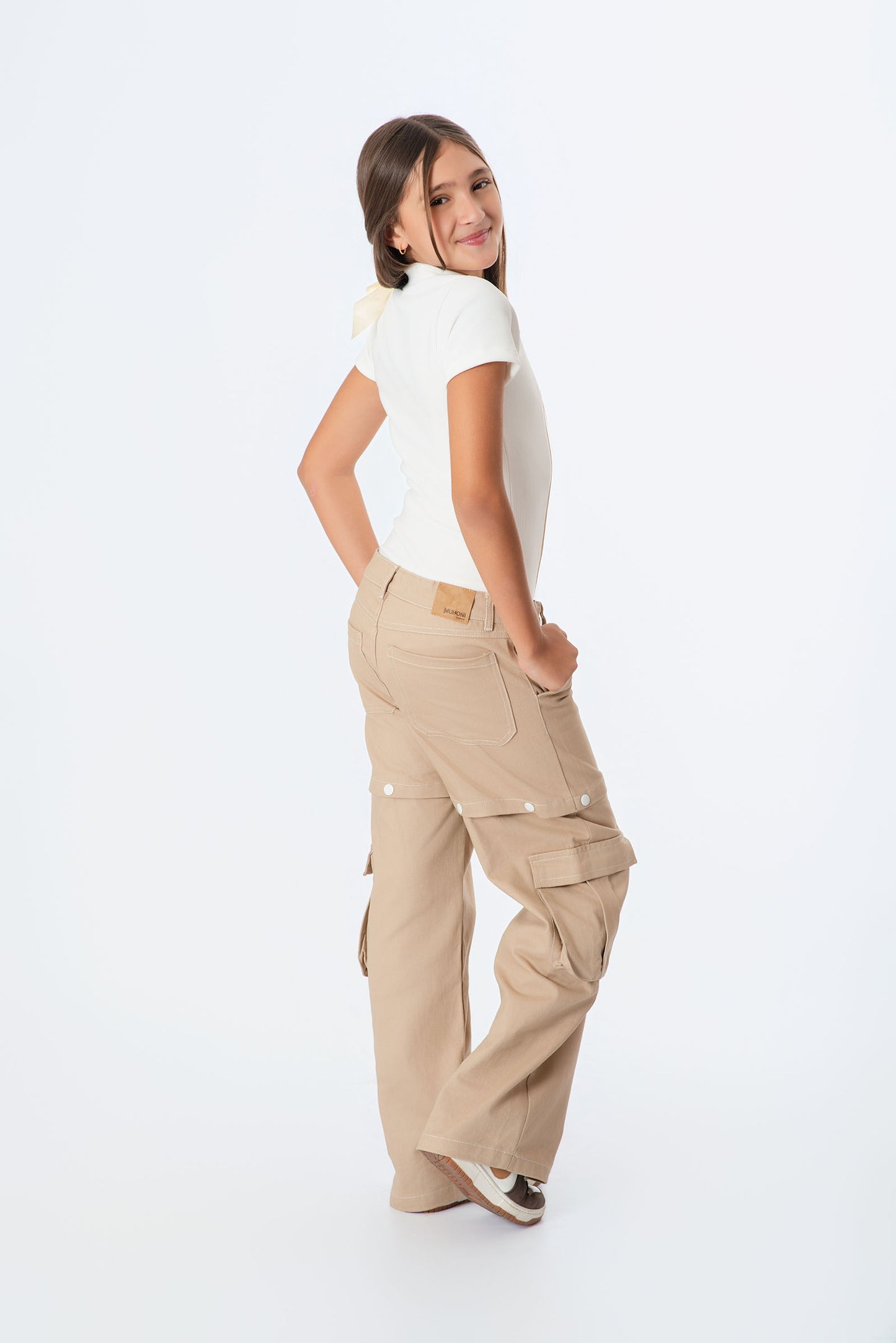 Conjunto pantalón convertible a short para niña