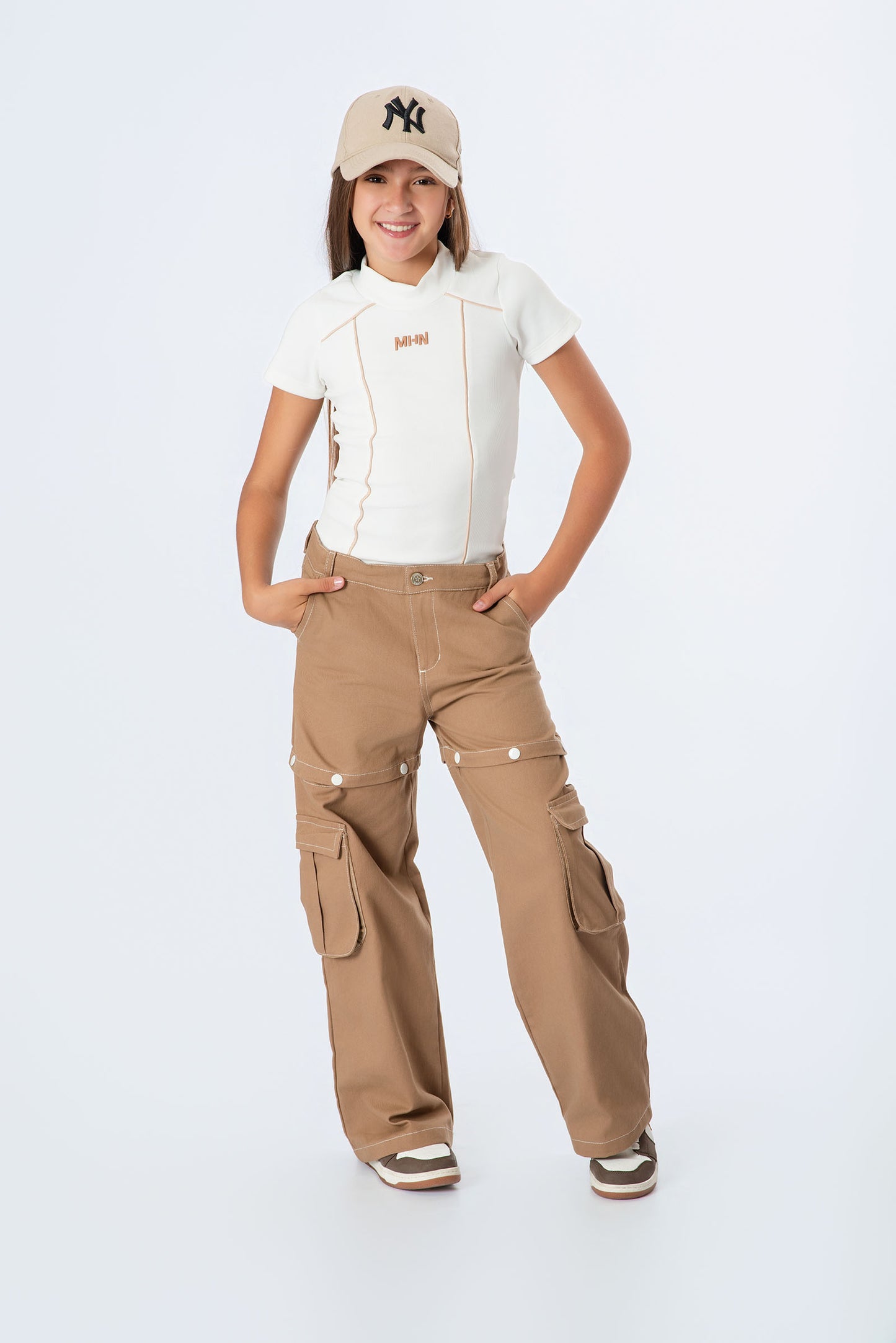 Conjunto pantalón convertible a short para niña