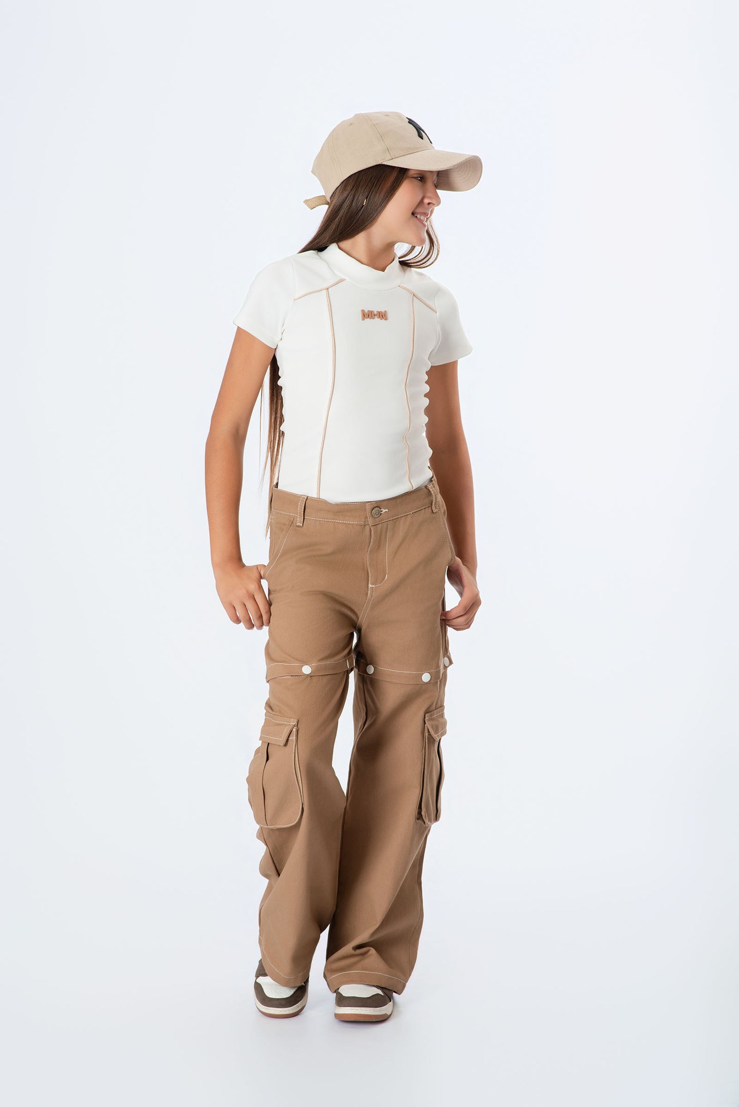Conjunto pantalón convertible a short para niña