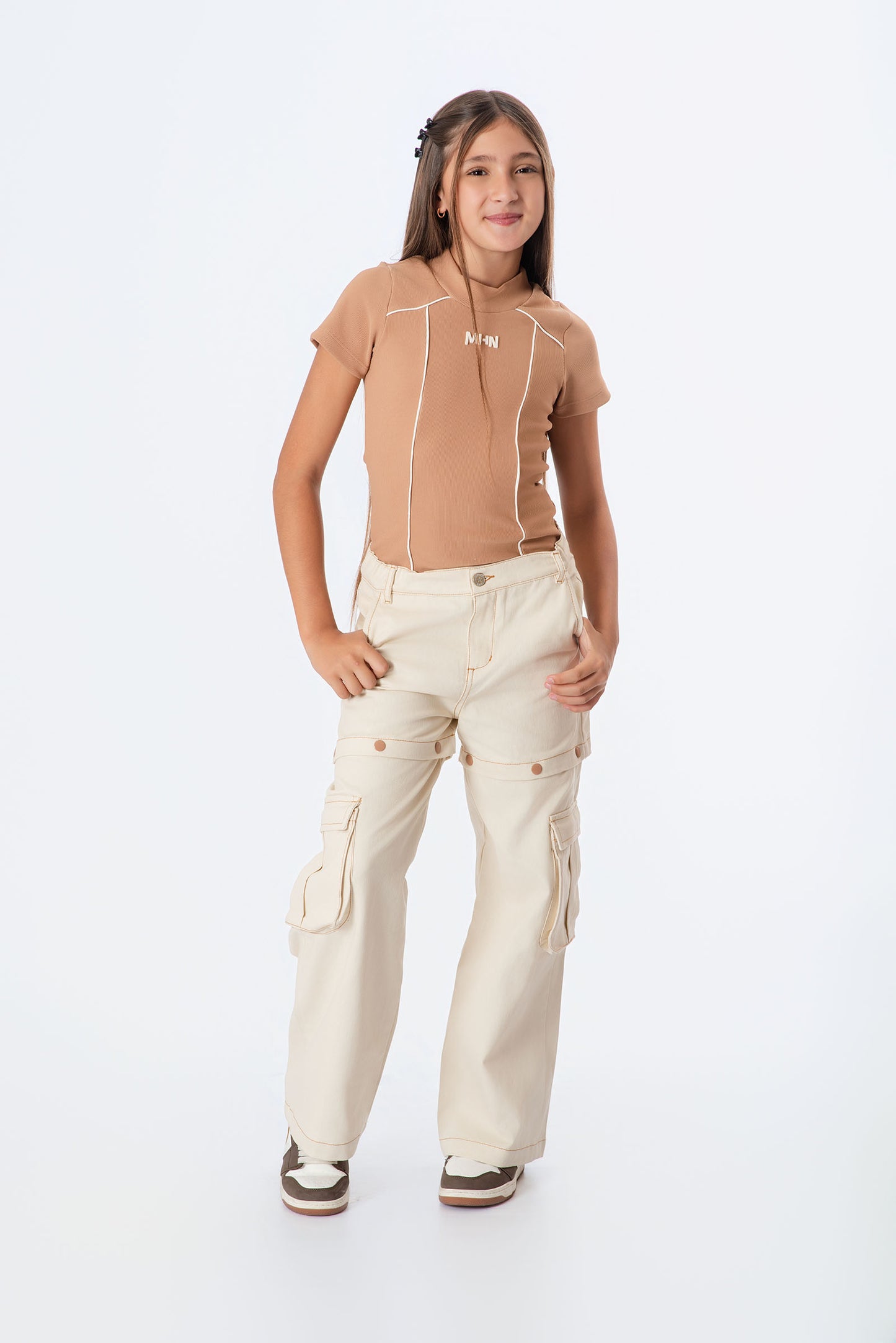 Conjunto pantalón convertible a short para niña