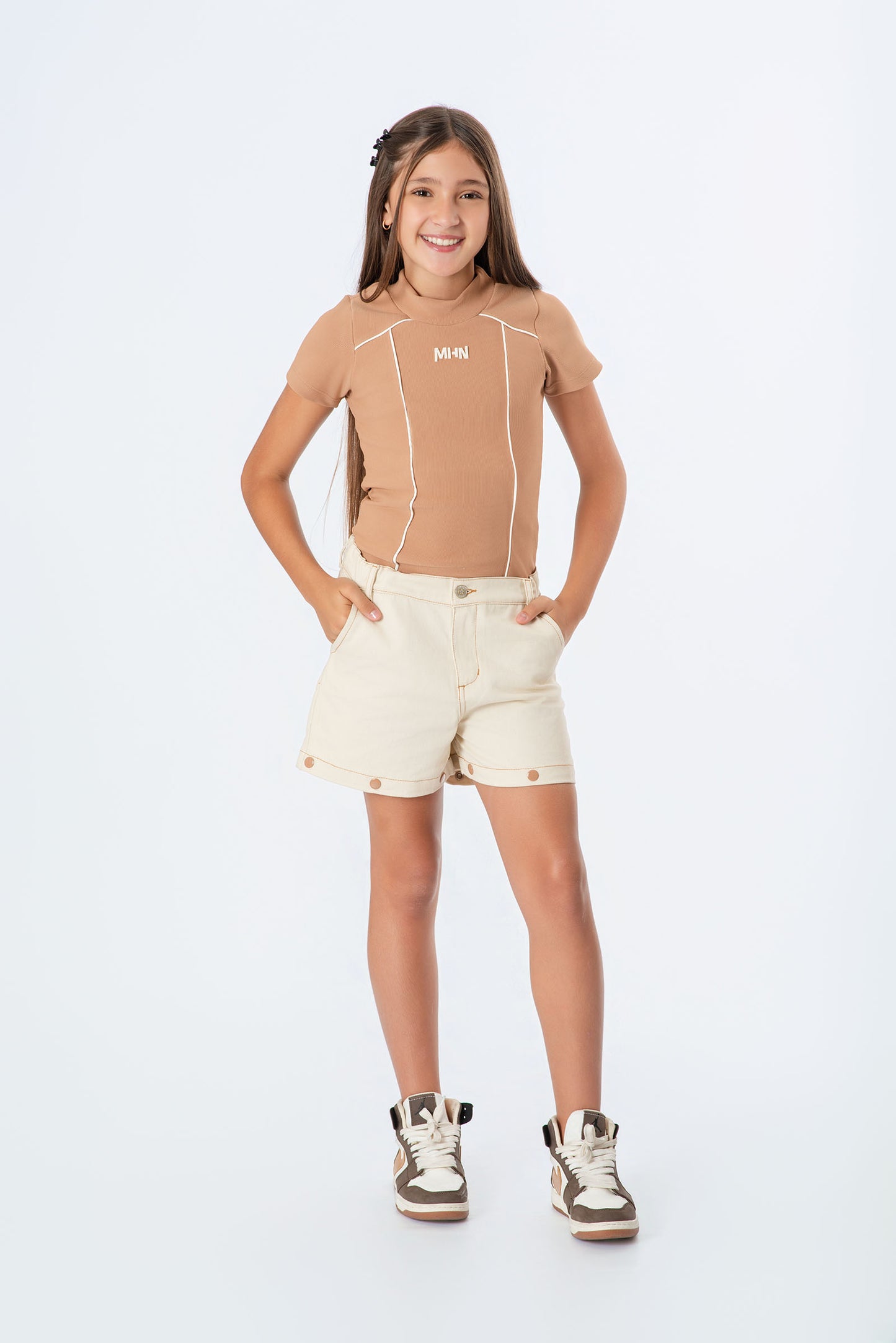 Conjunto pantalón convertible a short para niña