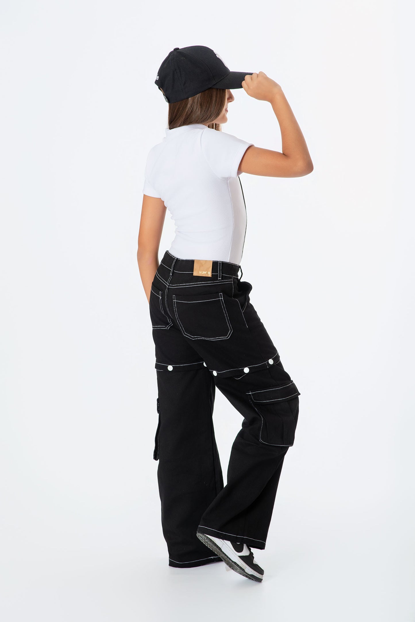 Conjunto pantalón convertible a short para niña