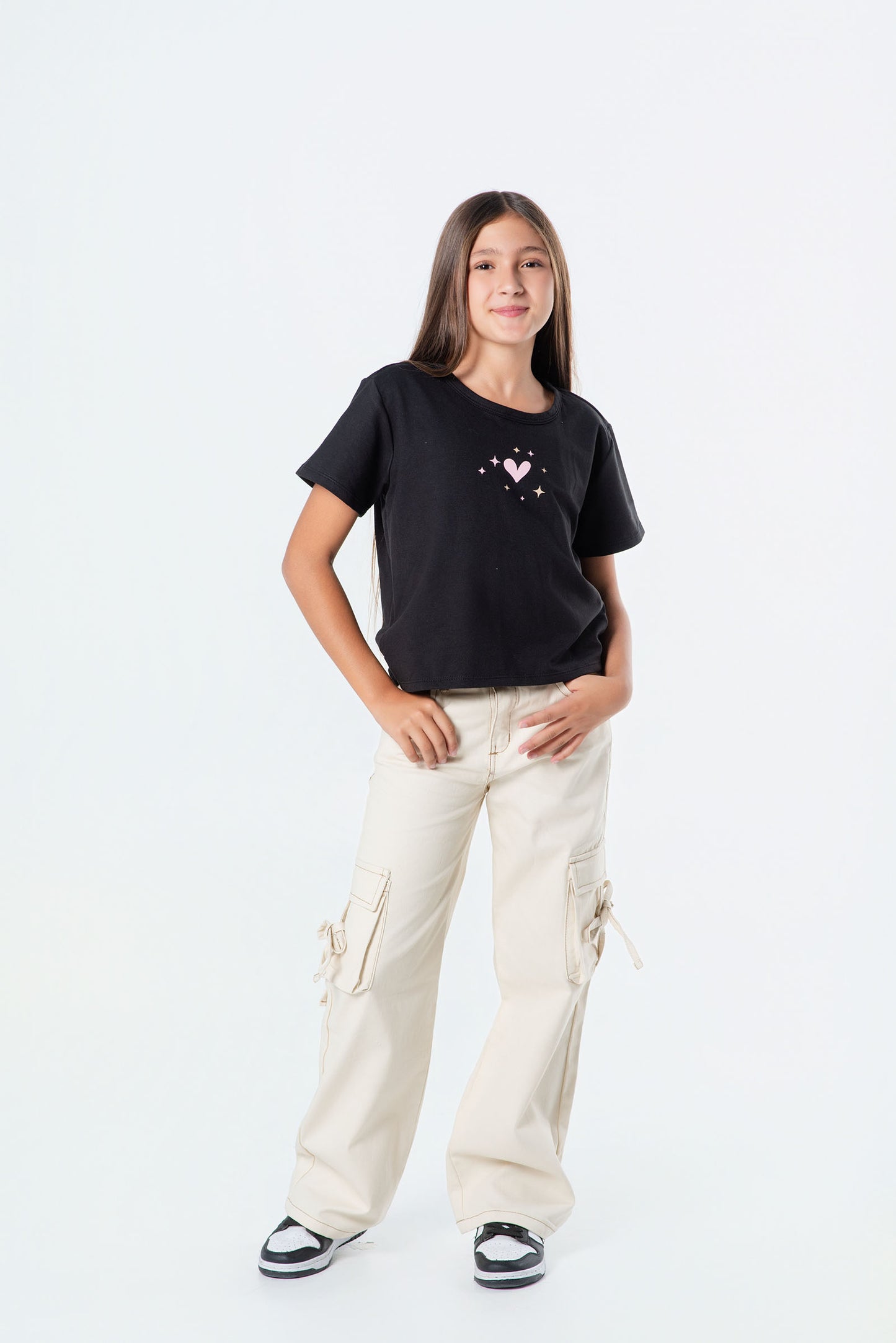 Conjunto pantalón drill con camiseta oversize teens