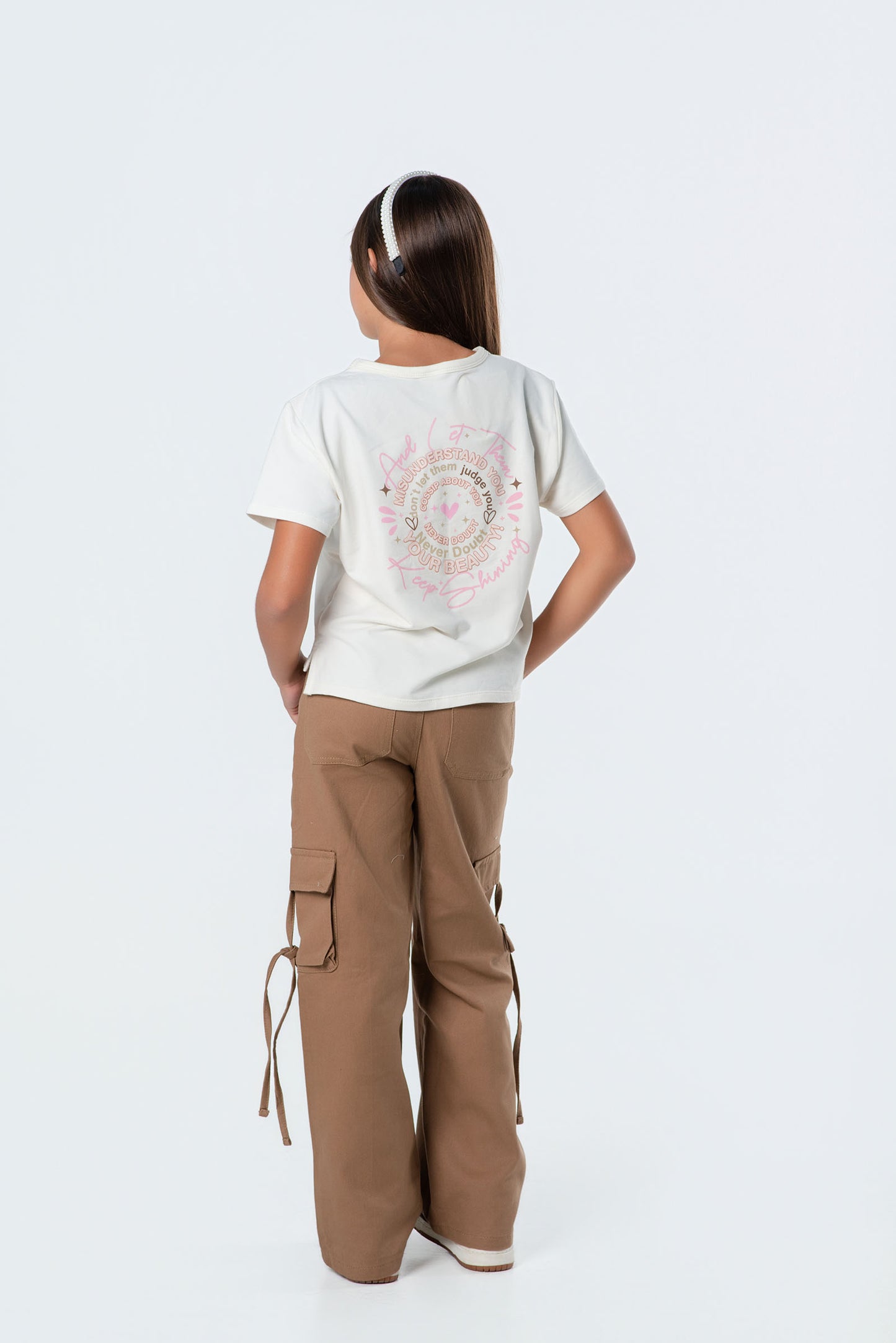 Conjunto pantalón drill con camiseta oversize teens