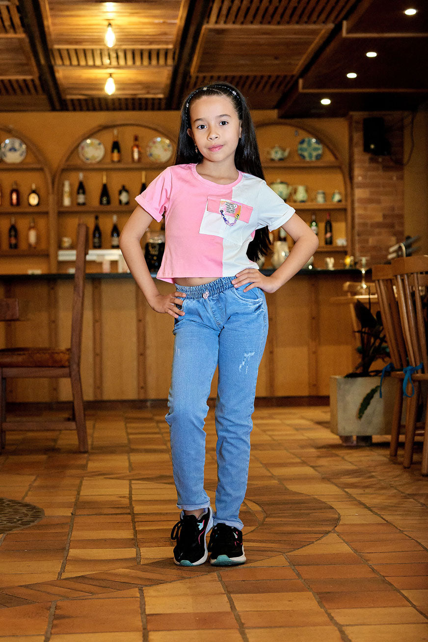 Set de 2 Piezas Jogger en Denim Stretch