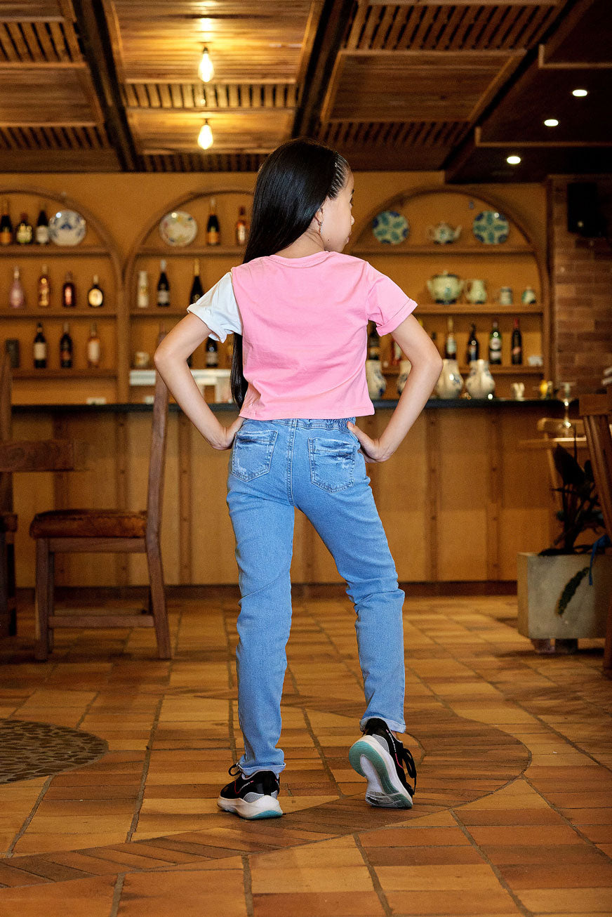 Set de 2 Piezas Jogger en Denim Stretch