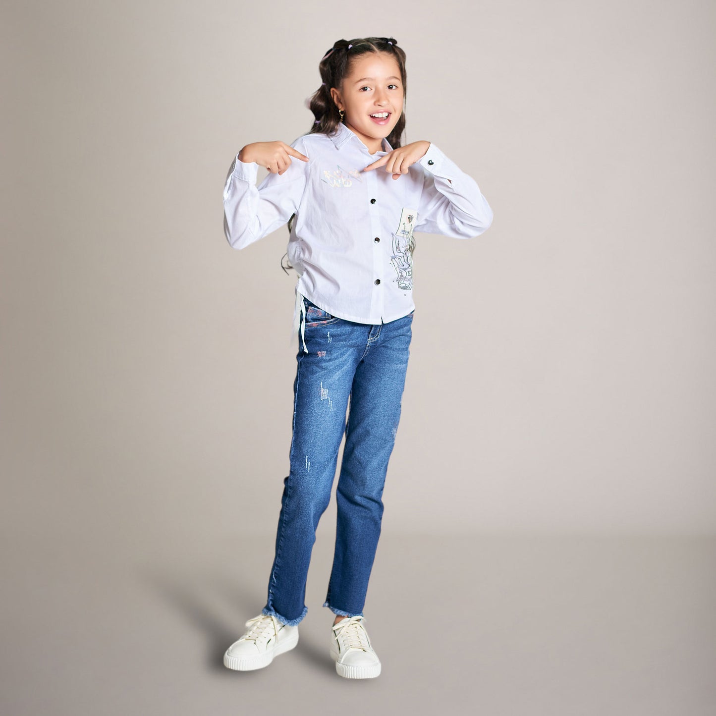Conjunto de 2 Piezas Jean en Denim Rígido
