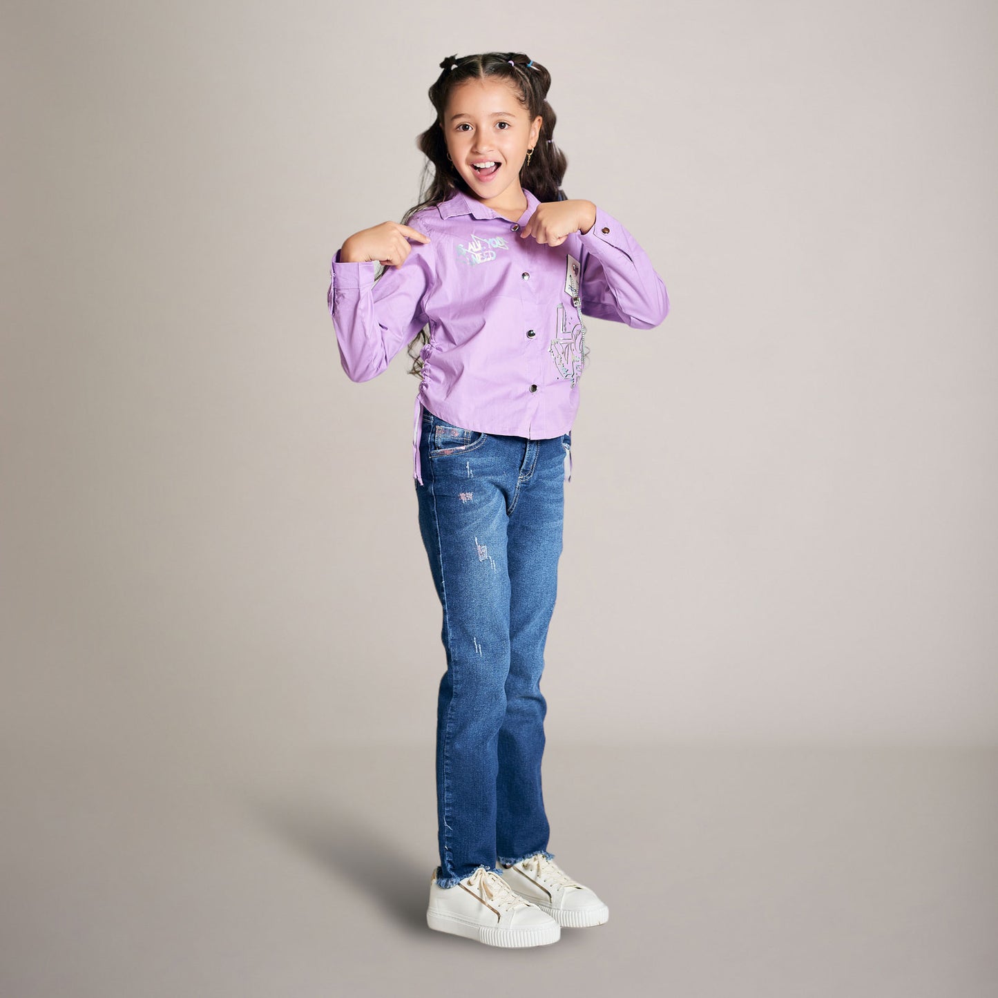 Set de 2 Piezas Jean en Denim Rígido