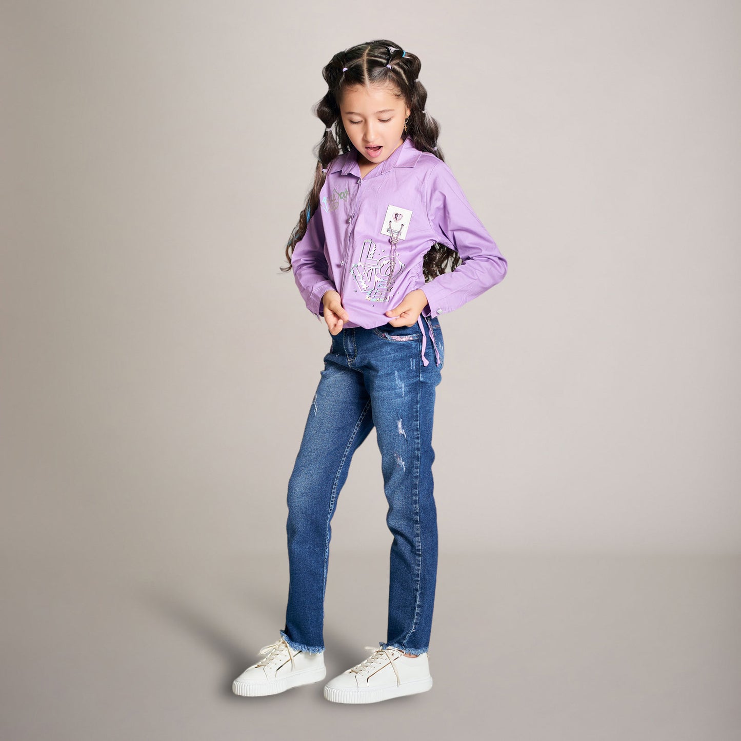 Set de 2 Piezas Jean en Denim Rígido