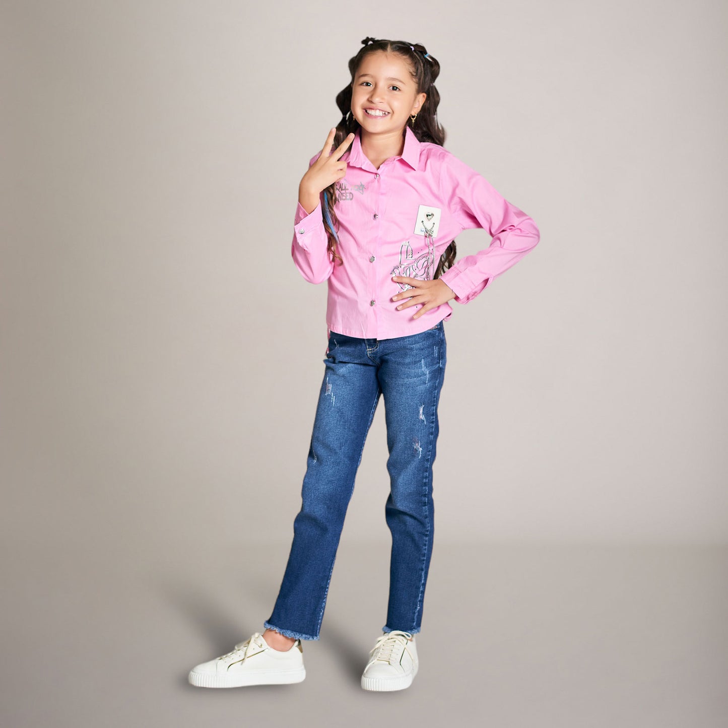 Set de 2 Piezas Jean en Denim Rígido