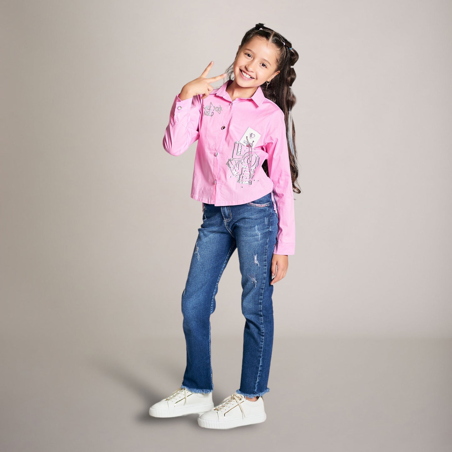 Set de 2 Piezas Jean en Denim Rígido