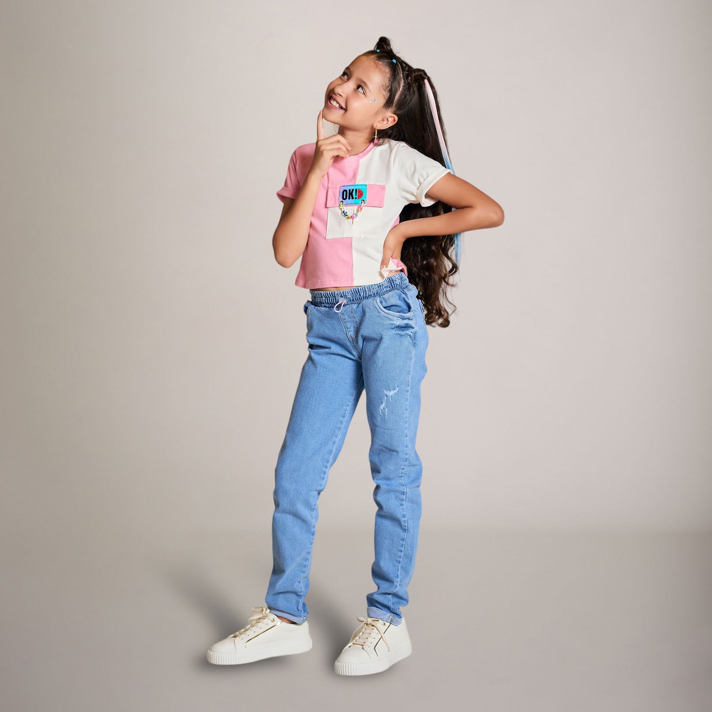 Set de 2 Piezas Jogger en Denim Stretch