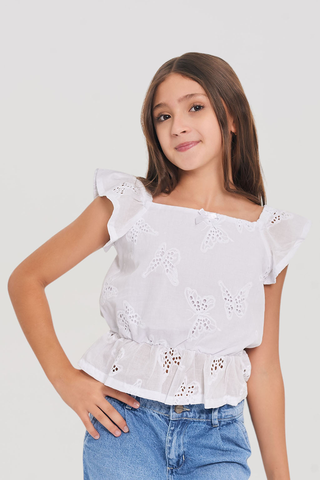 Blusa ojalillo sin mangas