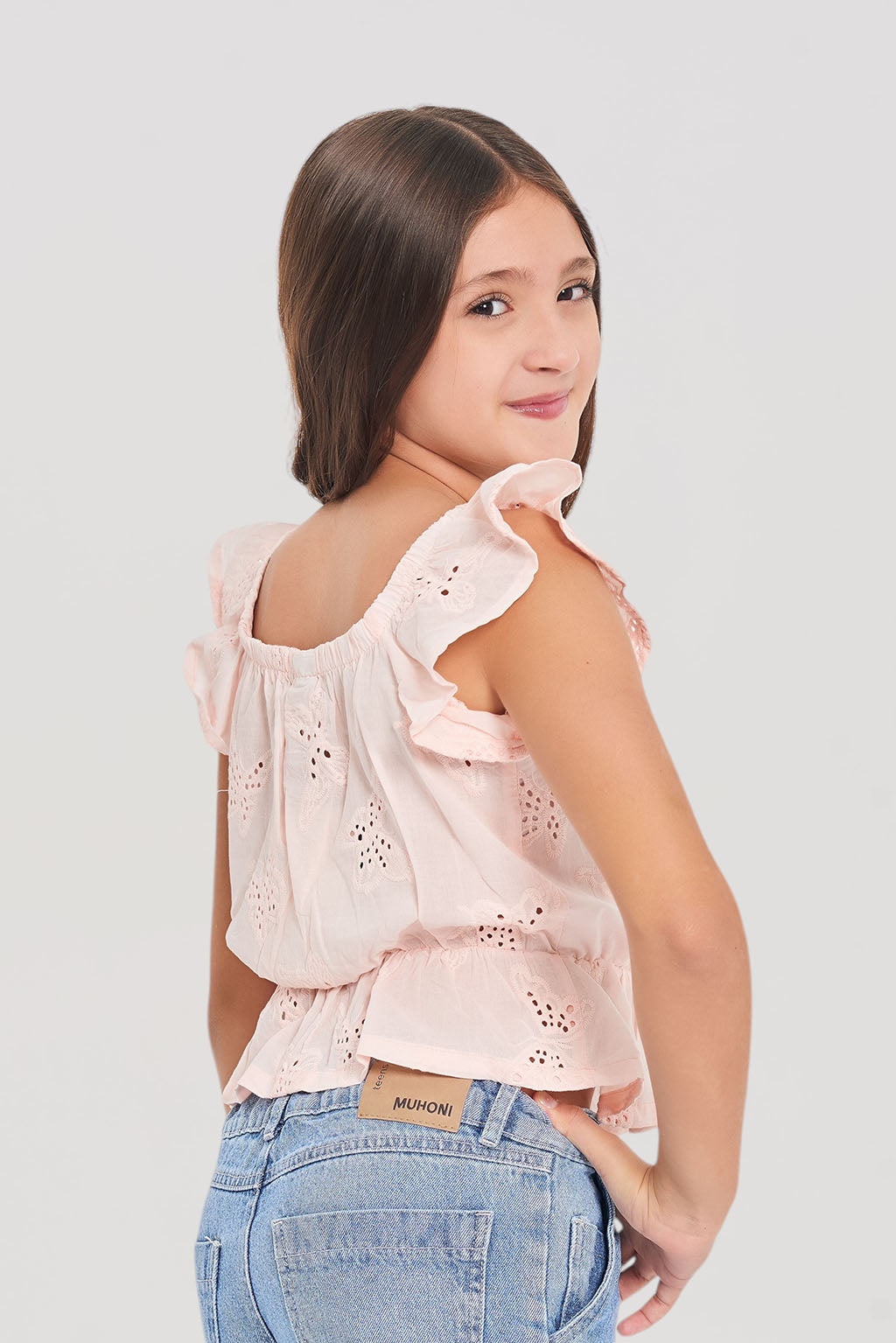 Blusa ojalillo sin mangas