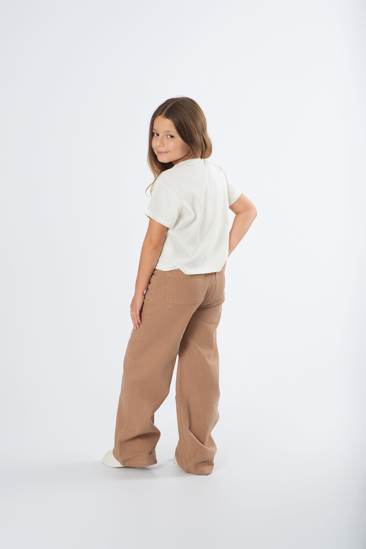 Conjunto Pantalón Wide Leg Perlas | Camiseta Flores y Lazo