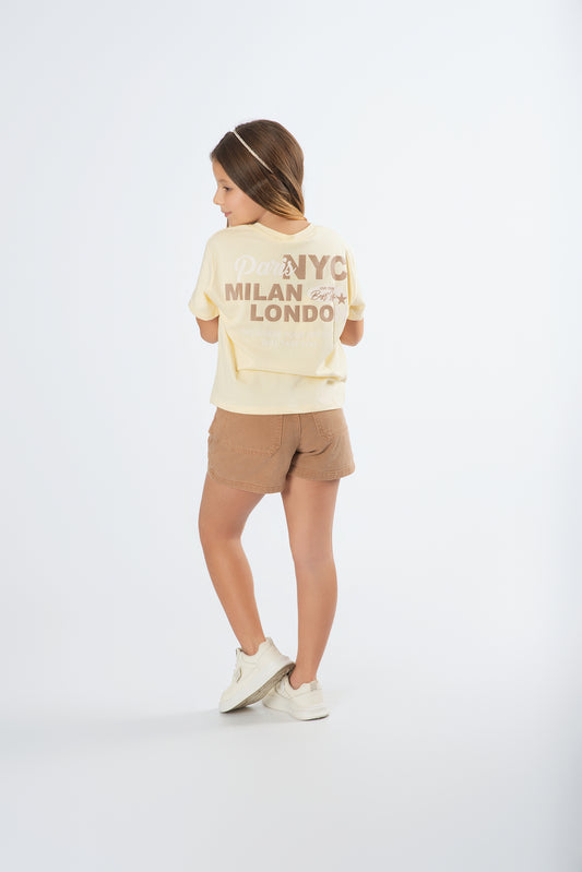 Set Short Con Blusa Oversize Juvenil