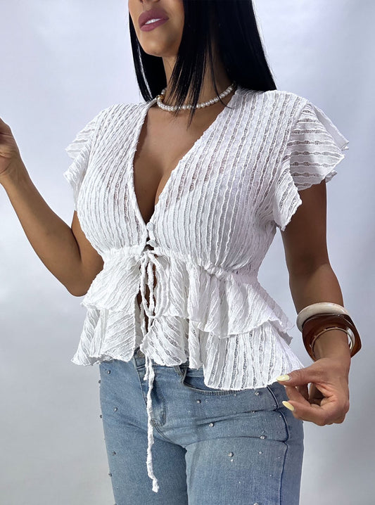 Blusa Bolero Texturizada
