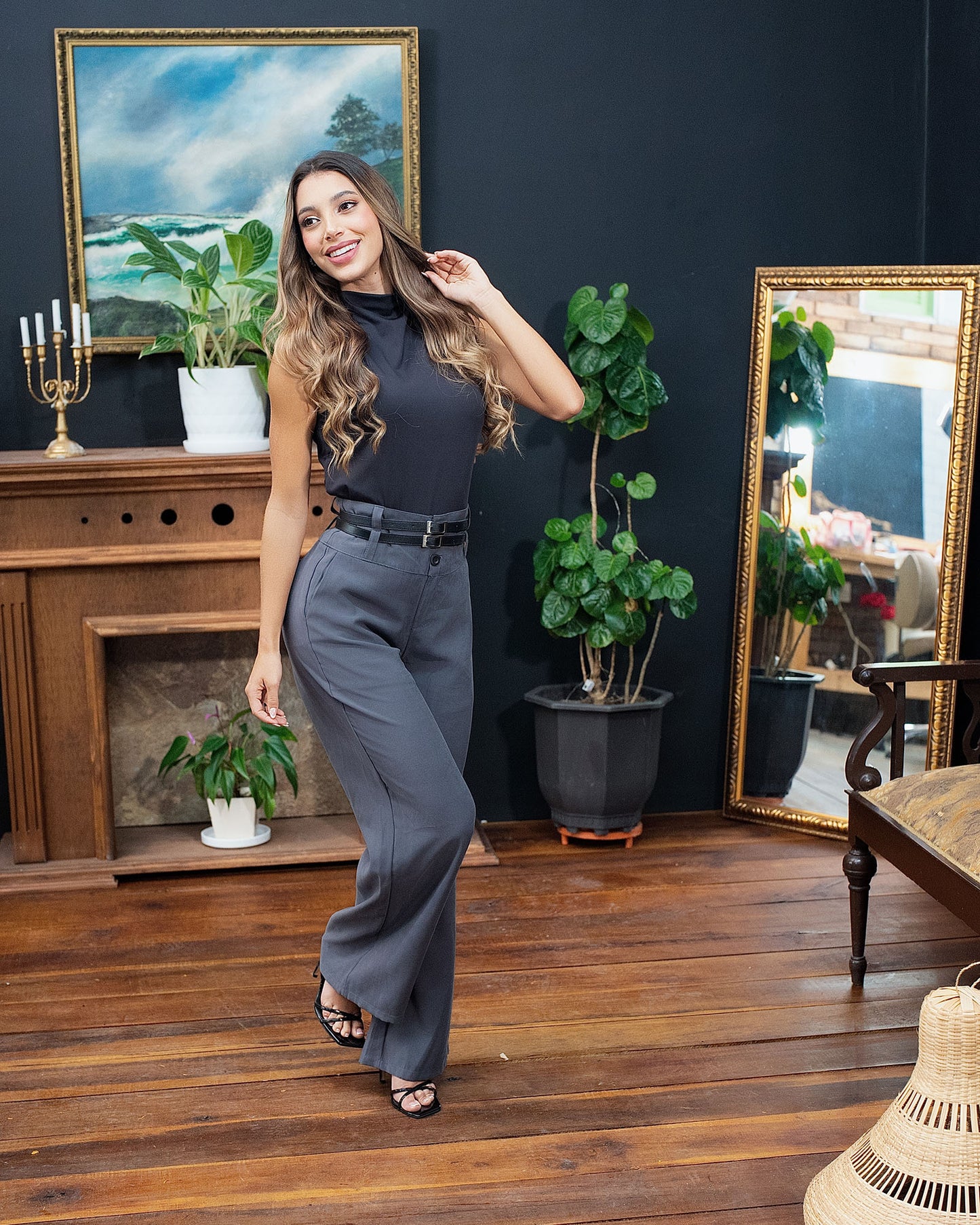 Pantalón Dama Doble Correa