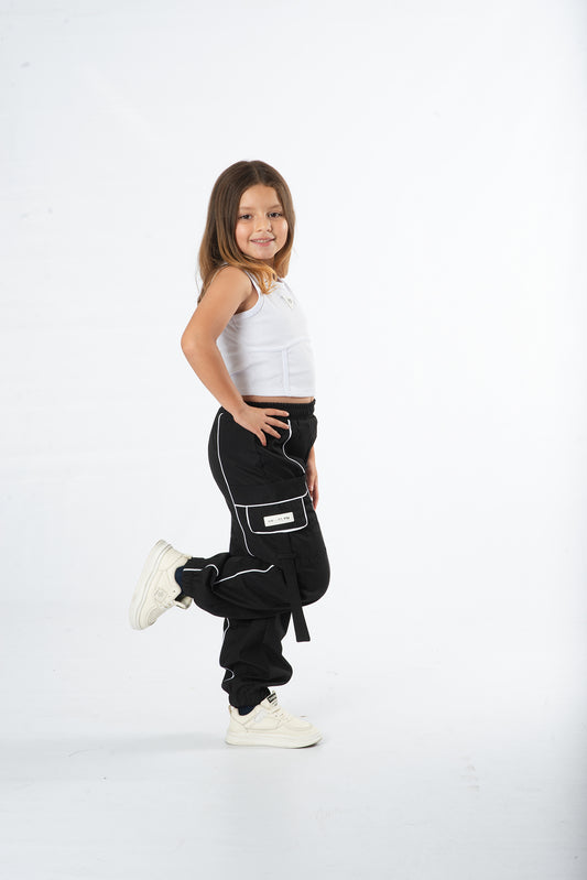 Conjunto pantalón cargo niña