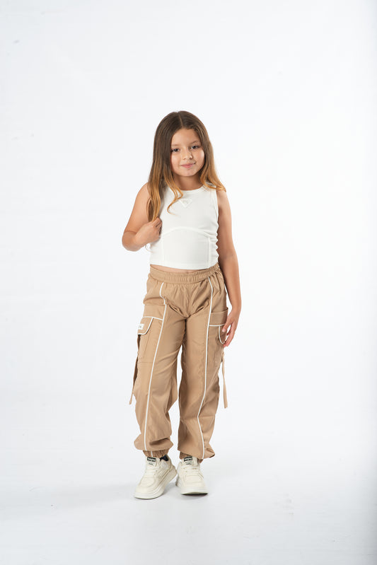 Conjunto pantalón cargo niña