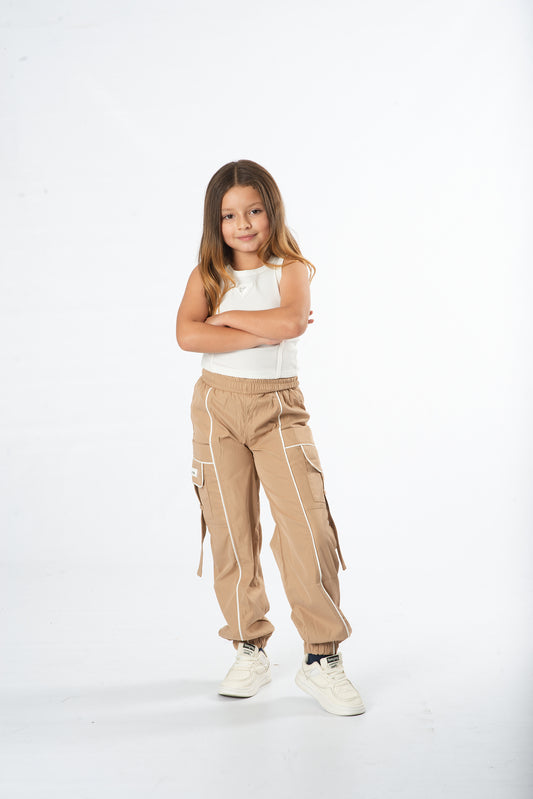 Conjunto pantalón cargo niña