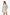 Conjunto Teens Falda Short Pepas en Drill y Body Cuello Bandeja | Estilo Divertido
