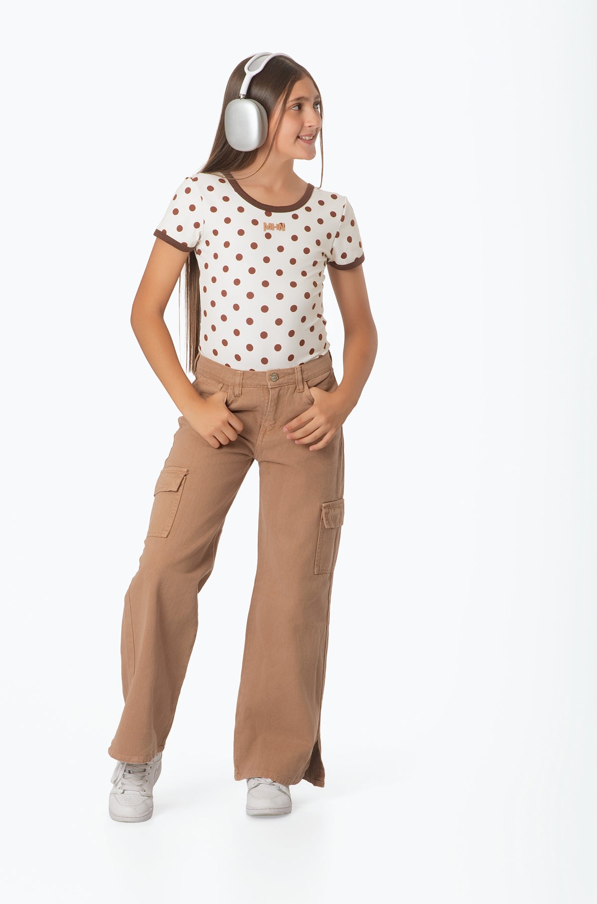 Conjunto Teens Pantalón Cargo en Drill y Body de Pepas en Microfibra | Estilo Urbano Clásico