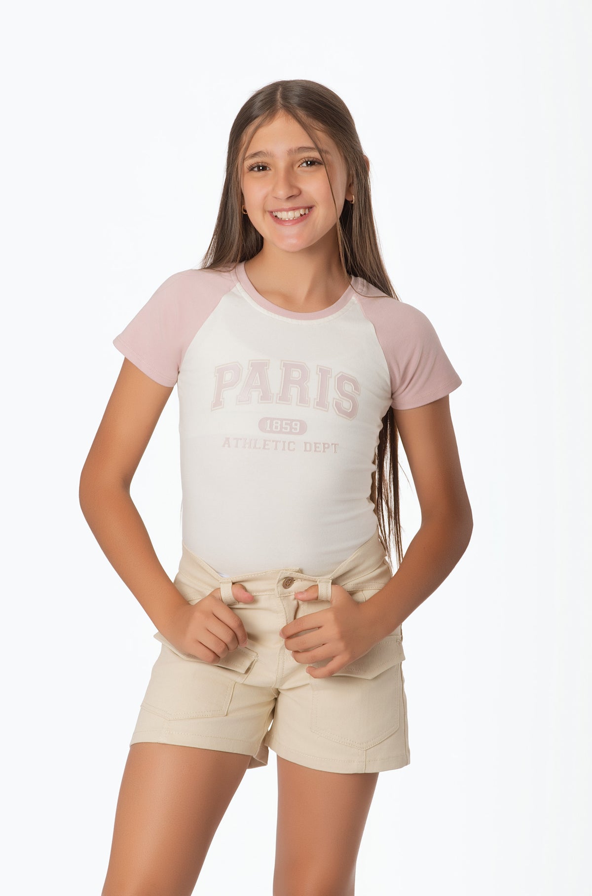 Conjunto Teens Short en Drill y Body Deportivo París | Estilo Urbano
