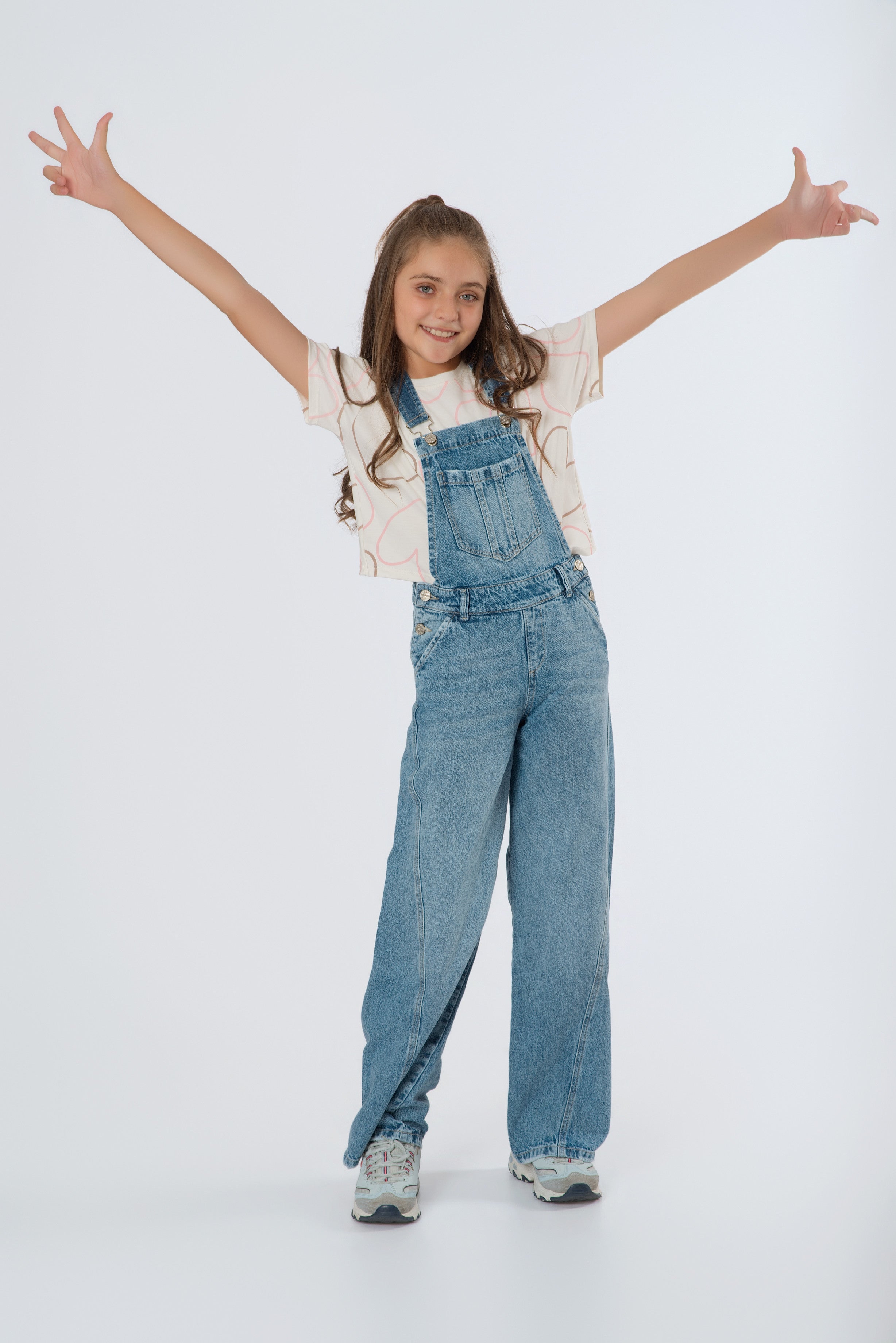 Jardinera Teens Denim Rígido | Estilo Wide Leg Urbano