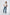 Jeans Teens Baggy Cortes y Taches | Denim Rígido Azul