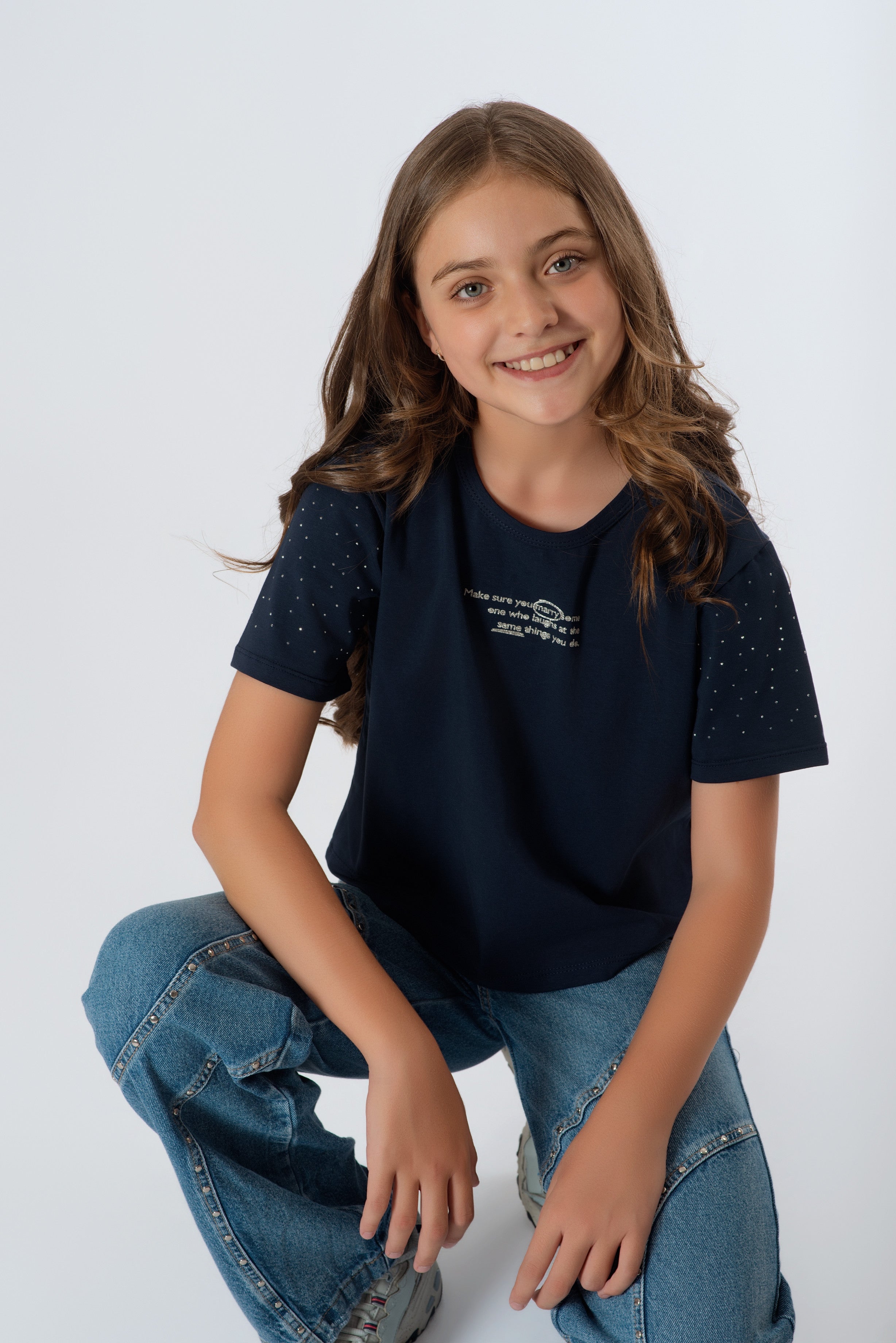 Camiseta Teens Lycra Fría con Piedras | El Básico Elevado