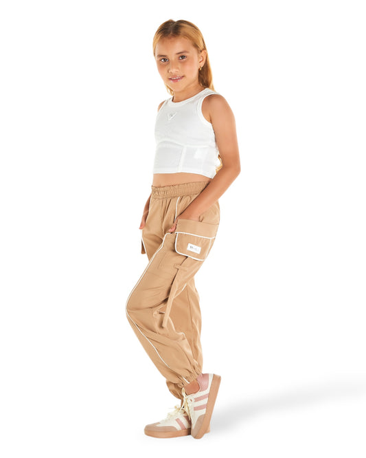Conjunto pantalón cargo niña