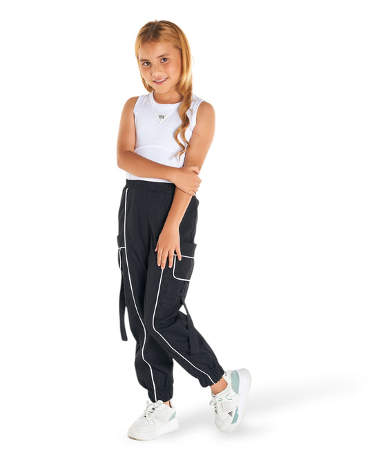 Conjunto pantalón cargo niña
