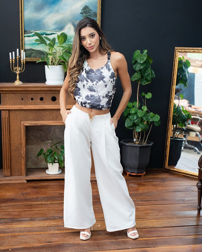 Blusa Mayatex con correa en hombro