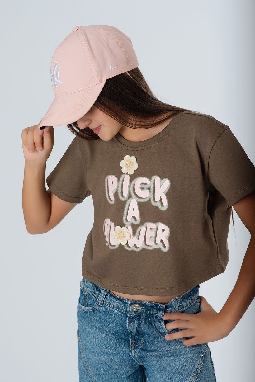 Camiseta Teens Estampado Flower | Algodón Aesthetic