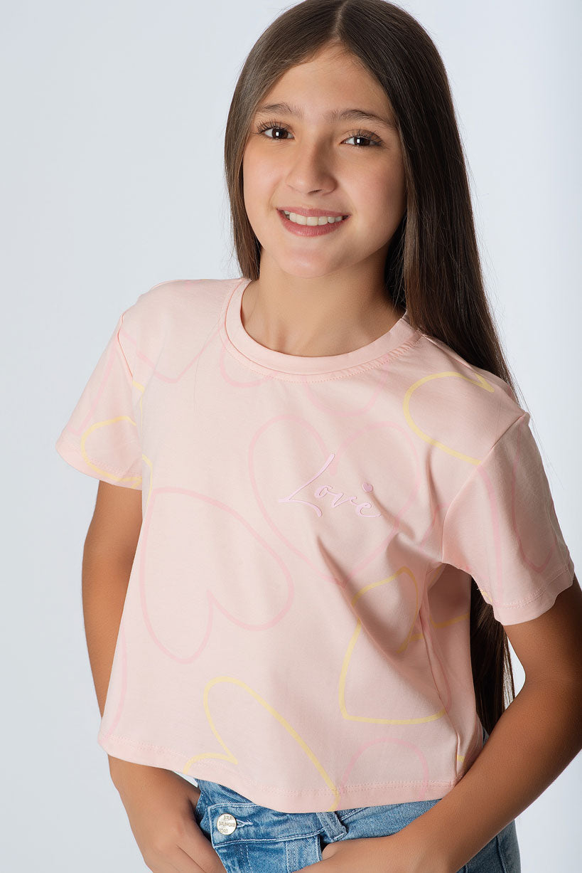 Blusa Oversize Corazón Teens | Confort