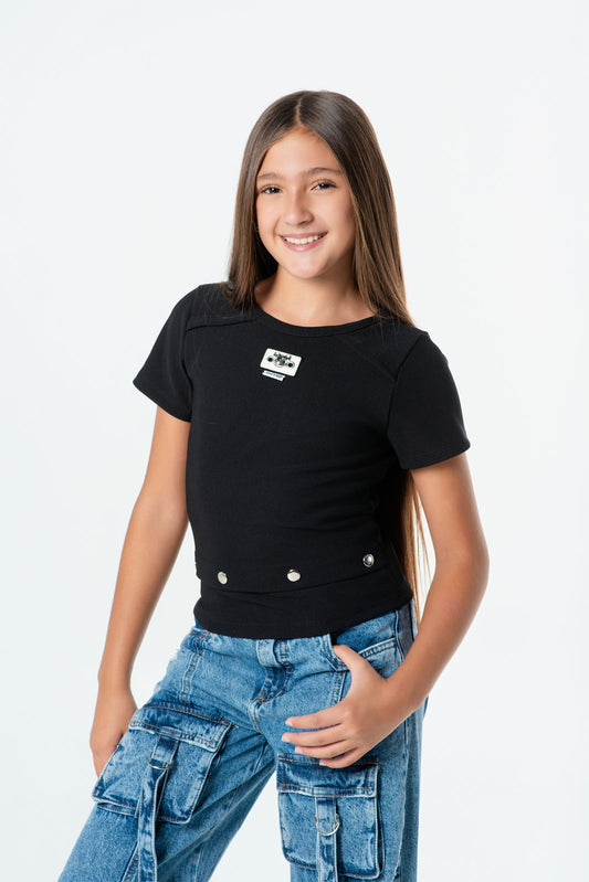 Blusa Teens con Broches