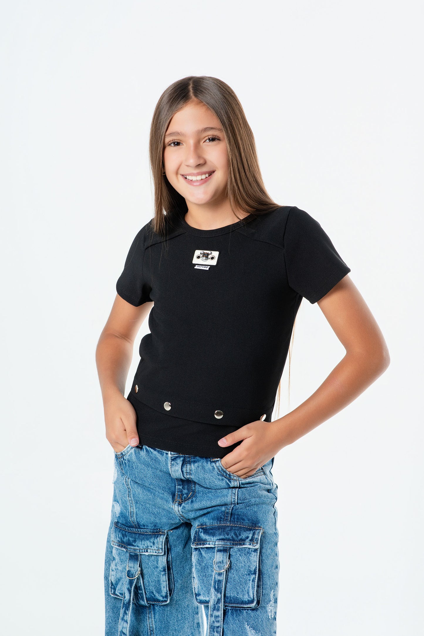 Blusa Teens con Broches