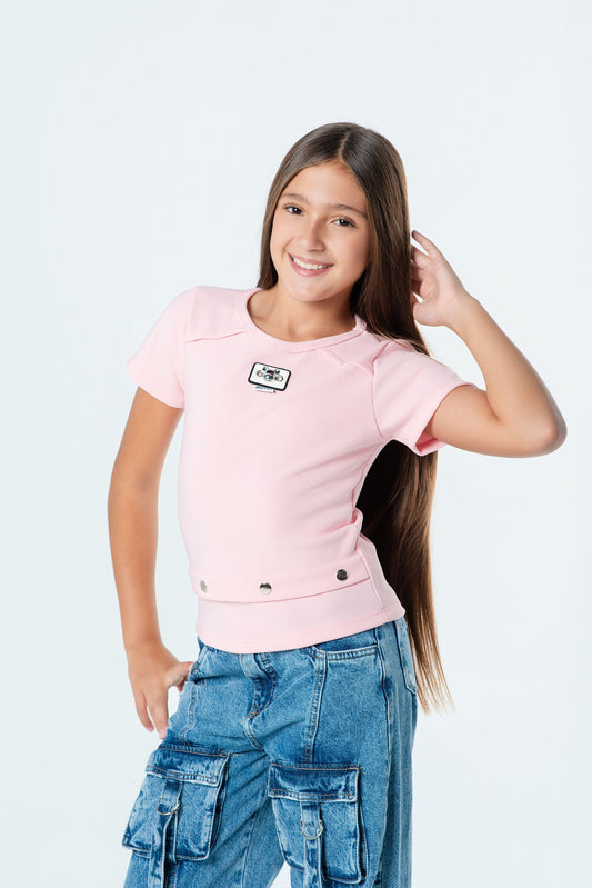 Blusa Teens con Broches